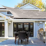 AsterOutdoor Sun Shade Sail Rectangle 6' x 10' UV Block Canopy for Patio Backyard