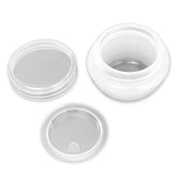 Beauticom 10G/10ML Frosted Container Jars with Inner Liner for Scrubs, Oils, Salves, Creams, Lotions, Makeup Cosmetics, Nail Accessories, Beauty Aids - BPA Free (24 Pieces, White)