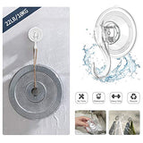 VIS'V Wreath Hanger, Large Clear Reusable Heavy Duty Wreath Hanger Suction Cup