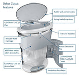 Dekor Classic Hands-Free Diaper Pail | Gray | Easiest to Use | Just Step – Drop – Done