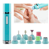 Nail Drill & Hair Removal for Women Painless 9 in 1 Electric Nail File Pedicure Tool Manicure Set Callus Remover Pumice Stone for Feet Hands