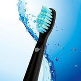 GSParts 4 pcs Replacement Soft Bristle Brush Heads For Fairywill Electric Toothbrush Crystal Black
