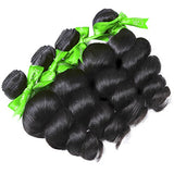 GoldRose Beauty Brazilian Virgin Loose Wave, 1 Bundle Natural Color Raw Unprocessed 100% Human Hair Virgin Loose Wave Hair Weave Size 18 Inches