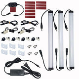 Litever Under Cabinet LED Light Bar Kits Plug in 3 pcs 12 inches Light Bars