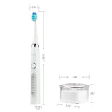 Electric Toothbrush,Replaceable Smart Timer Powered by Sonic Technology Waterproof Rechargeable Toothbrush,Deep Clean Traveling Tooth Brush with 3 Soft Brush Heads by SEAGO SG986(Purple)