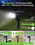 LITOM 12 LEDs Solar Landscape Spotlights, IP67 Waterproof Solar Powered Wall Lights