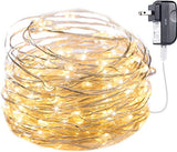 Minetom Fairy Lights Plug in, 33Ft 100 Led Waterproof Firefly Lights on Copper Wire