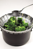 OXO Stainless Steel Good Grips Steamer with Extendable Handle, 7"