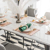 Home Brilliant Placemats Set of 4 Heat Resistant Dining Table Place Mats for Kitchen Table