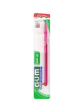 Sunstar GUM 407 Classic Toothbrush with Gum Stimulator, Small Head, Soft Bristles - Pack of 3