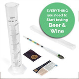 Brewer's Elite Hydrometer & Test Jar Combo, Hardcase, Bag, Brush & Cloth - Triple Scale