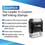 Custom Self-Inking Stamp - Up to 3 Lines - 11 Color Choices and 17 Font Choices