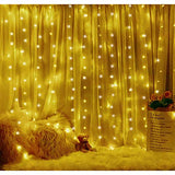 SUNNEST Window Curtain String Light 300 LED 8 Lighting Modes Fairy Lights Remote
