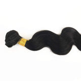 ZZRRYY Premium Body Wave Brazilian Remy Human Hair Weaving Bundle, Brazilian Human Hair Weave Bundles, Hair Weft Color Natural Off Black ( 3packs, 300g ) (Body, 14/16/18 Inch)