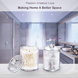 SheeChung Qtip Dispenser Apothecary Jars Bathroom - Qtip Holder Storage Canister