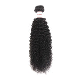 Brazilian Kinky Curly Virgin Hair 1 Bundle 100% Unprocessed Brazilian Curly Human Hair Weft 100g Natural Black (18, 1 Bundle)