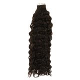 RUNATURE Pony Tail Hairpiece Human Hair Extensions 16 Inches Brown Wrap Around Ponytail Hair Extensions Real Hair with Clip 80g