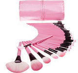 32pcs Makeup Brushes Set Professional Cosmetic Foundation Powder Eyeshadow Brush Kit with Bag (Pink)