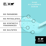 No B.S. 100% Pure Hyaluronic Acid Serum For Face. Anti Aging Face Serum. Ultra Hydrating Face Serum. Potent Formulas. Clean Skincare.