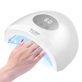 Frcolor 48W LED UV Nail Lamp for Gel Polish with 5 Timer Setting, Nail Dryer Lamp Gel Manicure Light for Home and Salon,White