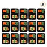 Freshware Meal Prep Containers [15 Pack] 2 Compartment with Lids, Food Storage