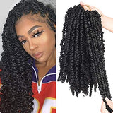 Silike 6 Packs 72 Roots 14inch Pre-twisted Passion Twist Crochet Braiding Hair-Pre-looped Passion Twist Hair for Black Women (1b)