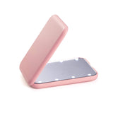 Travel Mirror, Portable LED Lighted Makeup Mirror- Small Compact Mirror for Pocket, Folding Mini Compact Travel Mirror 1X & 2X Magnification (Pink)