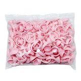 100PCS Pink Disposable Plastic Nail Art Tattoo Glue Rings Holder Eyelash Extension Ring