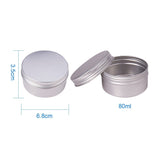 PH PandaHall 20 Pack 2.7oz Screw Top Metal Steel Tins Aluminum Tin Cans Jar Empty Slip Slide Round Containers For Lip Balm, Crafts, Cosmetic, Candles, Storage Kit