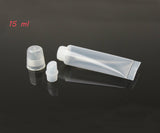 Flyusa 20 Pcs 15ml Mini Empty Tubes Lip Gloss Balm Clear Soft Cosmetic Containers