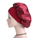 Ever Fairy Polyester Night Cap,Women Curly Girl Slap Headwear Sleep Slouchy Bonnet Cap with Premium Width Elastic Band