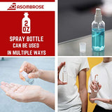 Asombrose 2 oz/60ml Small Spray Bottle Pack of 4 for Cleaning Solutions, Essential Oils