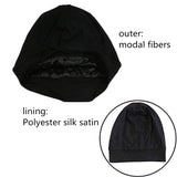 DABERVICH Satin Silk Lined Sleep Cap for Frizzy Hair Women