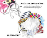 Stylish Cotton Face Mask with Filter Pocket, Handmade Floral Plaid design facemasks