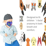 Kids Reusable Face Mask with Adjustable Ear Loops,Anime Designer Breathable Cute