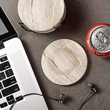 LIFVER Drink Coasters with Holder, Absorbent Coaster Sets of 6, Marble Style Ceramic