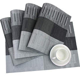 pigchcy Placemats,Washable Vinyl Woven Table Mats,Elegant Placemats