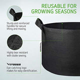VIVOSUN 5-Pack 1 Gallon Grow Bags Heavy Duty Thickened Nonwoven Fabric Pots