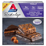 Atkins Endulge Treat Dessert Bar, Chocolate Caramel, Fudge, 5 Count (Pack of 1)