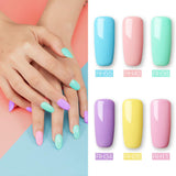 ROSALIND 15ml Gel Nail Polish 6 Colors Set Soak Off Long Lasting Gel Nails Art Solid Semi permanent Manicure Beauty Salon Summer Colors Set