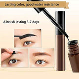 (2 pc/set) Makeup Peel-off Eyebrow Gel Tattoo Waterproof Long Lasting Eyebrow Color Beauty. (Dark Brown)