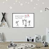 Lockways Magnetic Dry Erase White Board, 36" x 24" Whiteboard, Black Aluminium