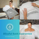 Luxurious Bath Pillow for Women & Men :: Ergonomic Bathtub Cushion for Neck, Head