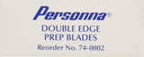 Personna Prep Double Edge Razor Blades - Model 74-0002 - Box of 100