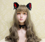 Fxaelian Animal Anime Cute Wolf Bear Cat Dog Ears Headband with Bells Bows