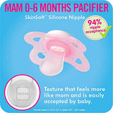 MAM Night Pacifiers (2 Pack, 1 Sterilizing Pacifier Case), Pacifiers 0-6 Months