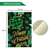 Unves St Patricks Day Garden Flag 12.5"x18" Vertical Double Sided, Shamrock Happy