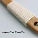 HYCOPROT Soft Fluffy Bath Back Brush, Extra Soft Comfy Bristles Anti-slip Long Handle Natural Body Massager for Shower, Wet/Dry Brushing, Exfoliating, Back/Leg/Foot Scrubbing (Grey)
