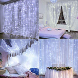 Honche Led Curtain String Lights USB with Remote for Bedroom Wedding (304L CW (Plug))