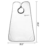 Beard Bib Apron Beard Catcher for Shaving and Trimming, Grooming Cape Apron Catcher, Non-Stick Beard Cape Shaving Cloth, Waterproof, with 4 Suction Cups, Trimming Beard Apron for Men - White